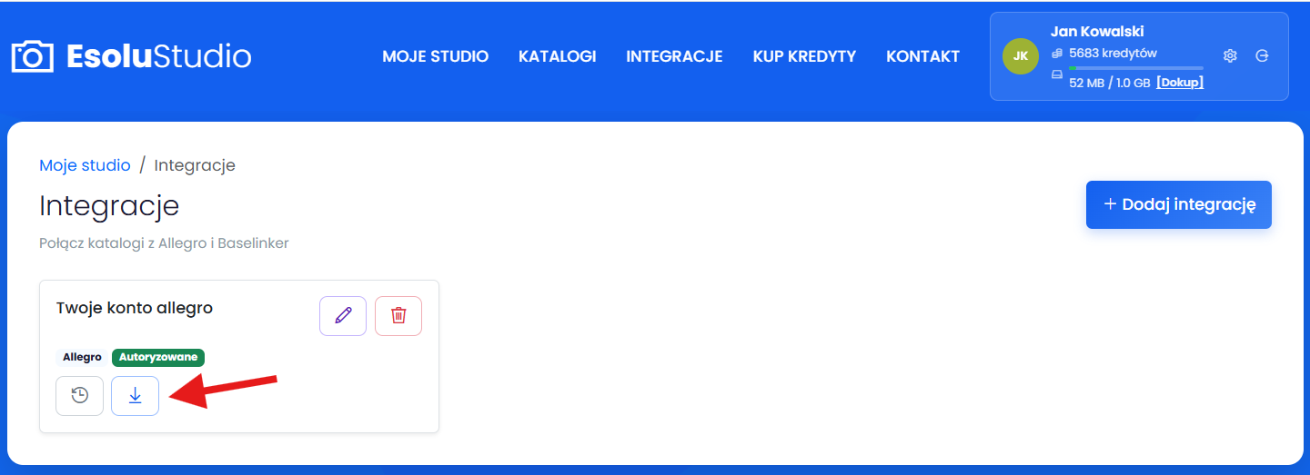Krok 10: Przejście do formularza importu